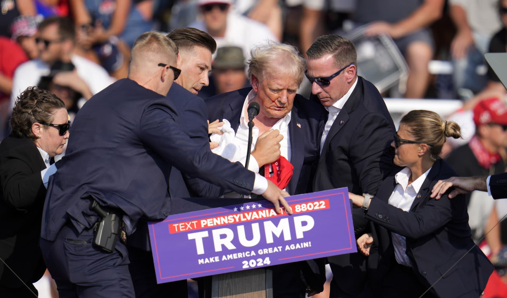 Photos Former President Donald Trump injured in shooting at rally