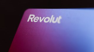 Revolut cards is seen in this illustration photo taken in Krakow, Poland on March 29, 2024. 