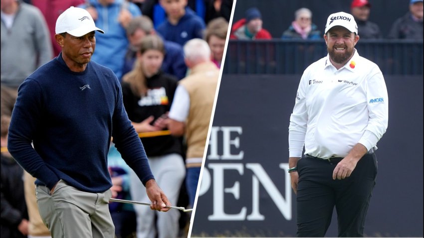 Tiger misses cut, Lowry leads after second round at Open Championship