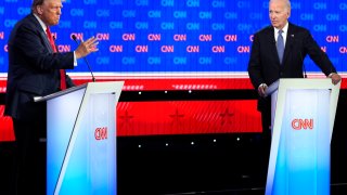 President Joe Biden, right, and Republican presidential candidate former President Donald Trump.