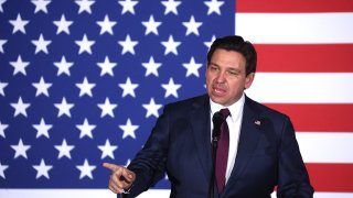 FILE - Florida Gov. Ron DeSantis speaks on Jan. 15, 2024, in West Des Moines, Iowa.