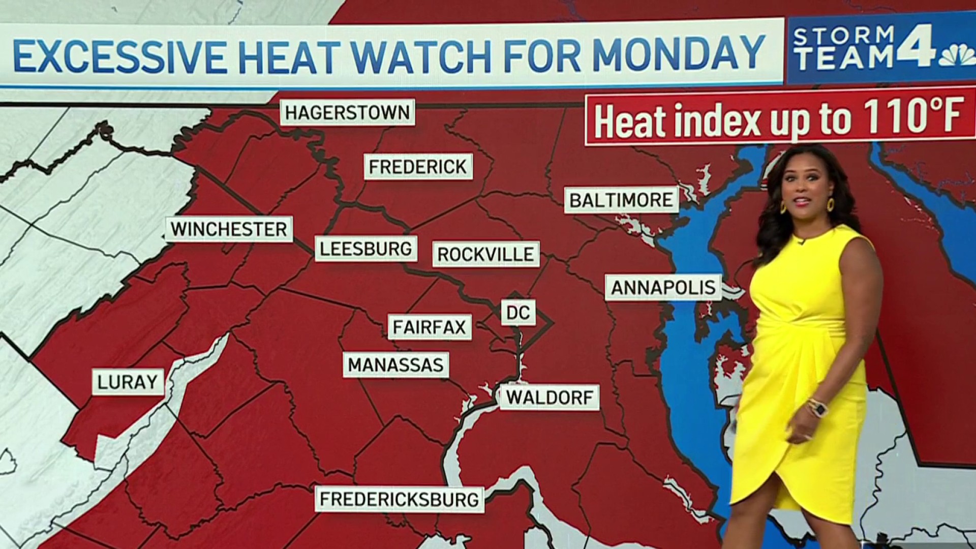 Weather Alert: Excessive heat warning, watch issued through Tuesday for most of DC area