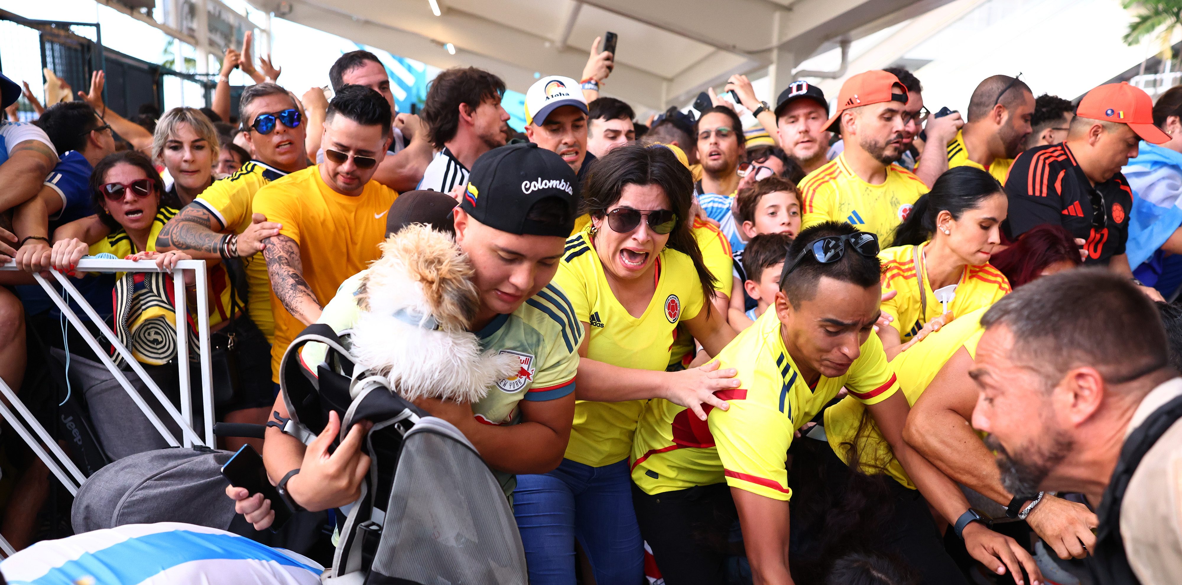 Colombian fans appear to use vents to get into Hard Rock Stadium for Copa America final