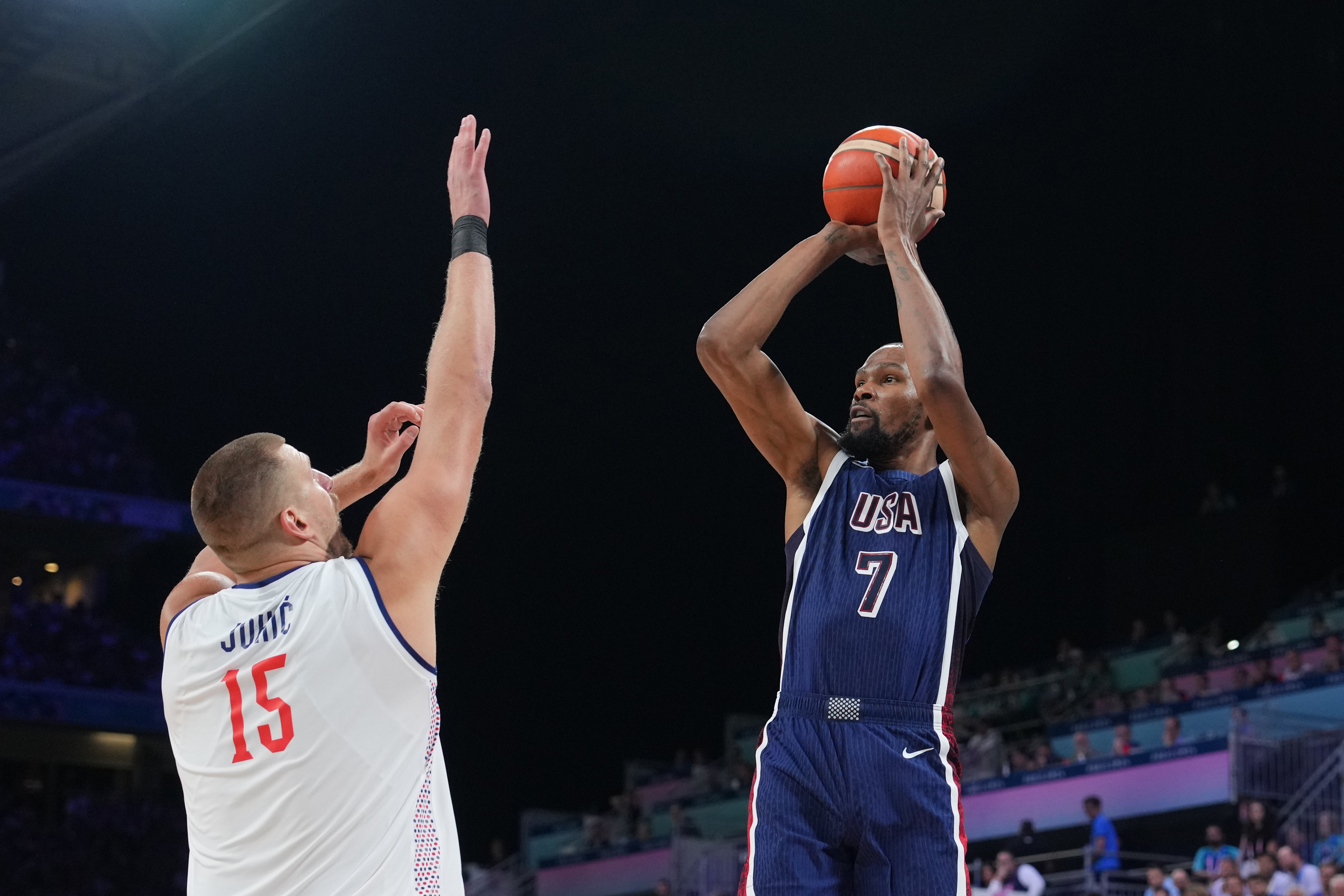 Kevin Durant explodes onto the Olympic court to lead Team USA win over Serbia