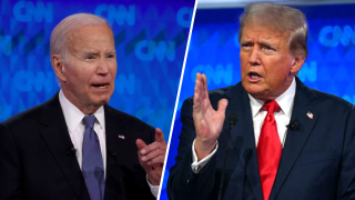 President Joe Biden and former President Donald Trump debate during the first 2024 presidential debate.