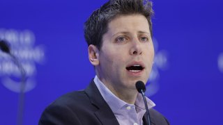 OpenAI CEO Sam Altman speaks at the World Economic Forum in Davos, Switzerland, on Jan. 18, 2024.