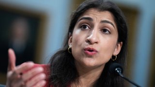 Federal Trade Commission Chair Lina Khan testifies during a hearing of the House Appropriations Subcommittee on Financial Services and General Government, May 15, 2024.