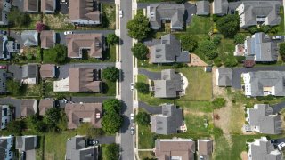 A completed planned development is seen in Ashburn, Virginia on August 14, 2024. 