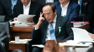 TOKYO, JAPAN – AUGUST 23: Bank of Japan Governor Kazuo Ueda attends a session in the financial affairs committee at the lower house of parliament on August 23, 2024 in Tokyo, Japan. 