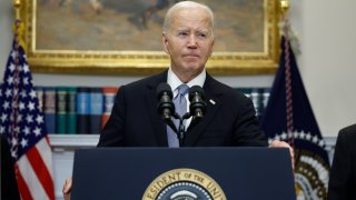 File. President Joe Biden delivers remarks on the assassination attempt on Republican presidential candidate former President Donald Trump at the White House on July 14, 2024 in Washington, DC. A shooter opened fire injuring former President Trump, killing one audience member and injuring others during a campaign event in Butler, Pennsylvania on July 13.