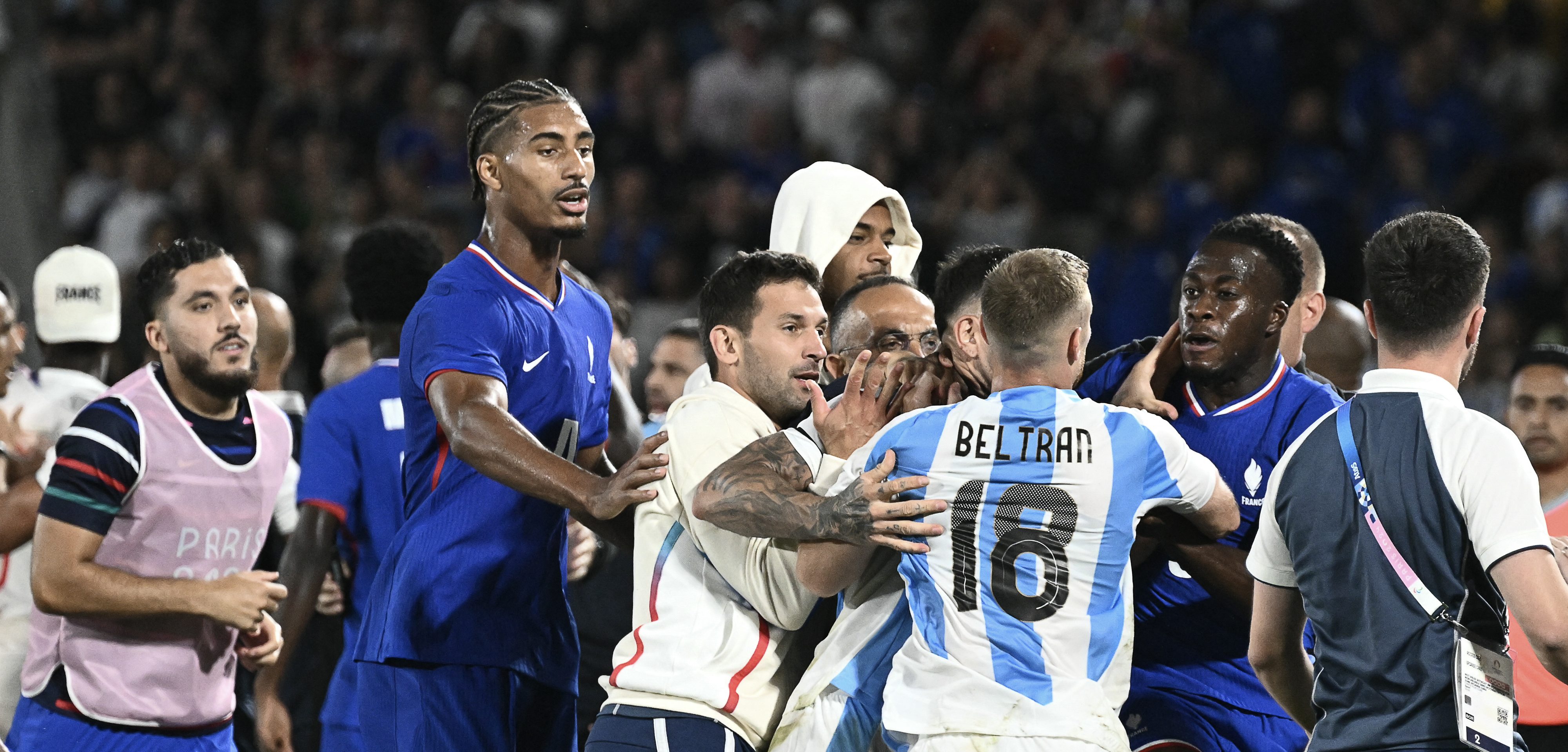Fight erupts after France eliminates Argentina in 2024 Olympics