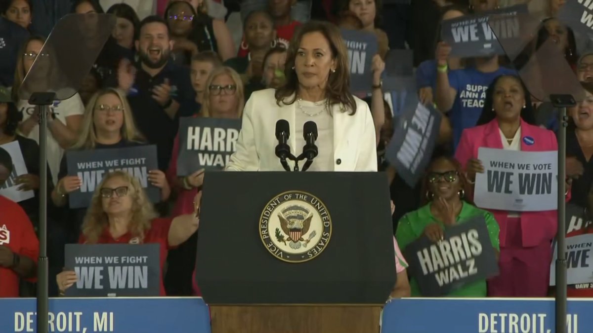 Kamala Harris confronts protesters at her campaign rally: ‘I’m speaking ...