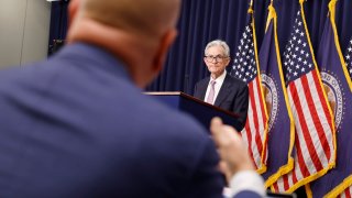 Federal Reserve Chairman Jerome Powell speaks during a news conference following the September meeting of the Federal Open Market Committee at the William McChesney Martin Jr. Federal Reserve Board Building on September 18, 2024 in Washington, DC. 