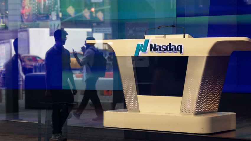 The Nasdaq MarketSite in New York, US, on Monday, Sept. 16, 2024. 