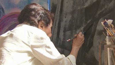 91-year-old artist revives her love for painting