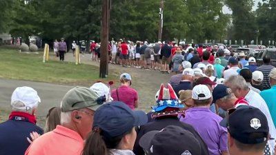 Golf fans frustrated with shuttle bus service at Solheim Cup