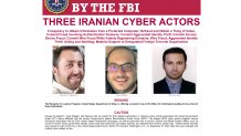 This image provided by the FBI shows three accused hackers, Seyyed Ali Aghamiri, Yasar Balaghi and Masoud Jalili, who were employed by Iran's paramilitary Revolutionary Guard, as the Justice Department unsealed criminal charges Friday, Sept. 27, 2024, against the three Iranian operatives suspected of hacking former President Donald Trump's campaign and disseminating stolen information to media organizations. (FBI via AP)