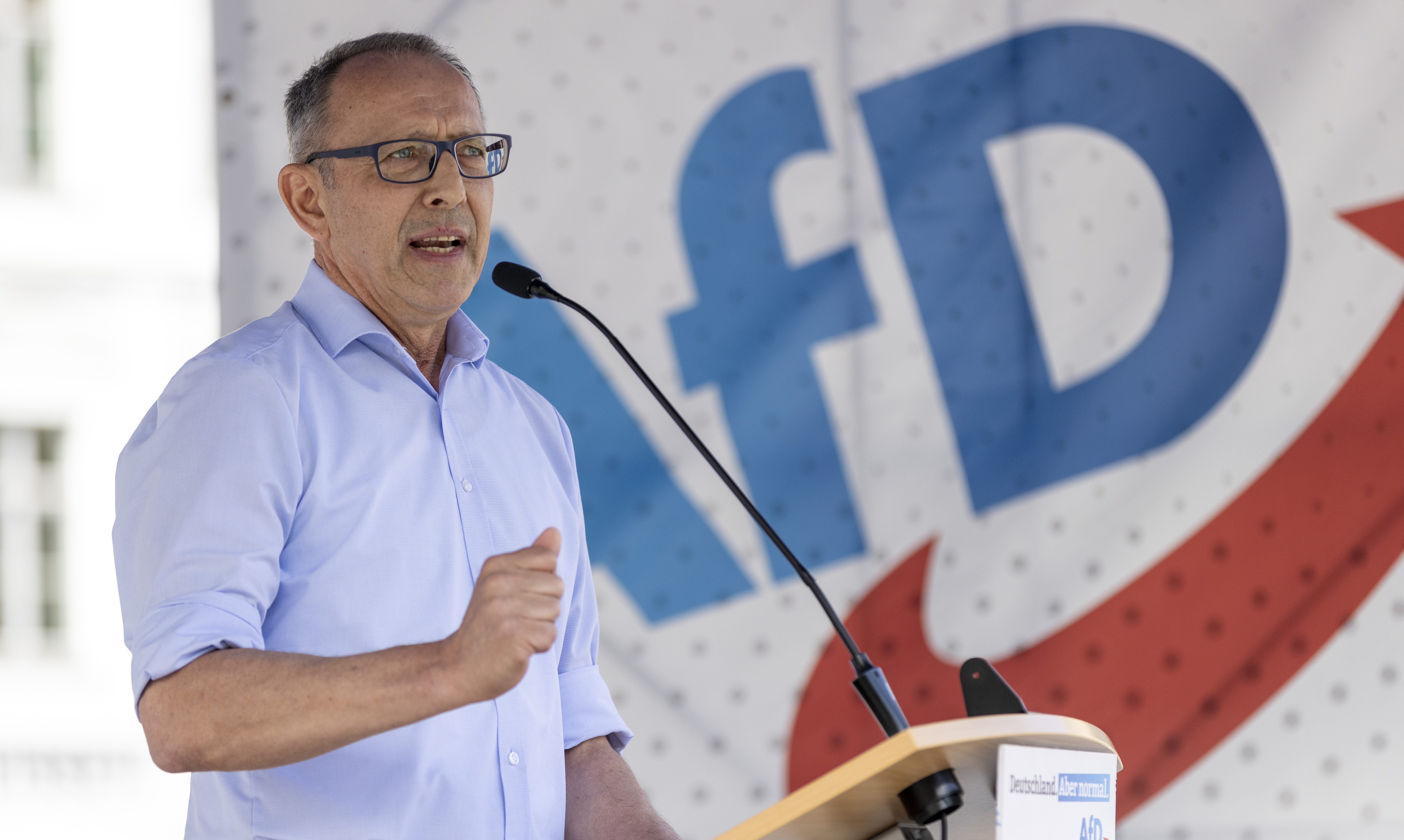 German farright party leads exit polls in state elections NBC4