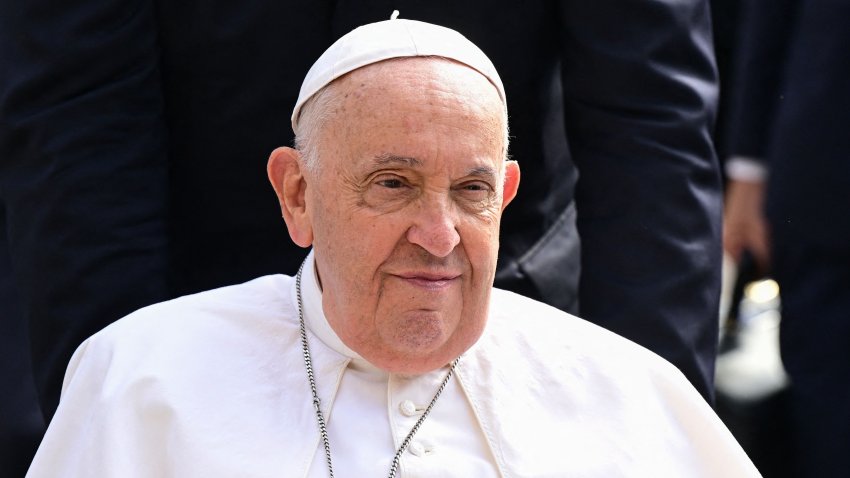 Pope Francis arrives for a visit to Saint Theresa’s Home, a Catholic nursing home, in Singapore on September 13, 2024. (Photo by Tiziana FABI / AFP) (Photo by TIZIANA FABI/AFP via Getty Images)