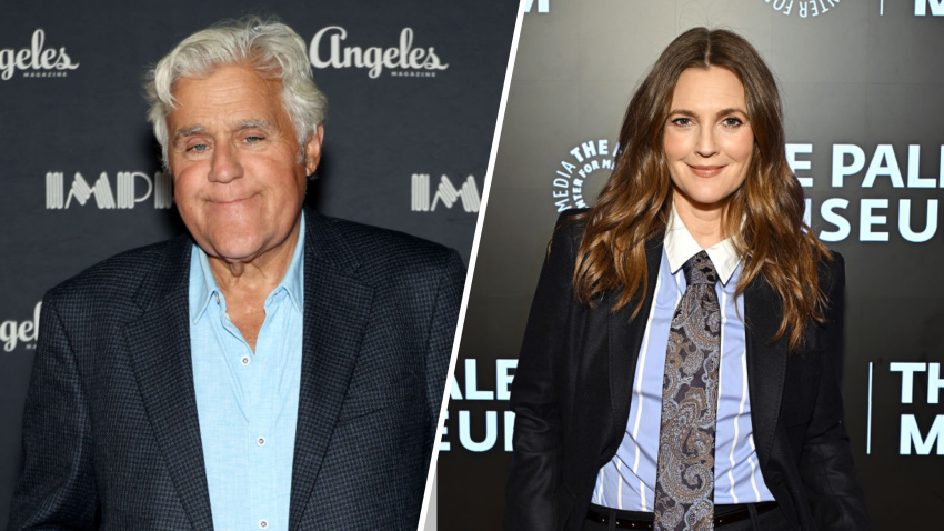 Drew Barrymore and Jay Leno.