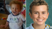 Jacob Hoggle before he disappeared a decade ago (left), and an age-progressed image that shows what he might look like in 2024 (National Center for Missing and Exploited Children).