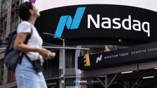 The Nasdaq MarketSite in New York, US, on Monday, Sept. 16, 2024. 