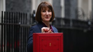 Rachel Reeves, UK chancellor of the exchequer, outside 11 Downing Street ahead of presenting her budget to parliament in London, UK, on Wednesday, Oct. 30, 2024. 