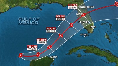 Hurricane Milton strengthens to Category 4 storm as it churns toward Florida