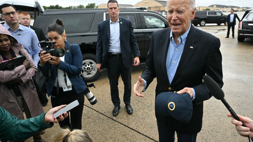 Biden speaking to reportes