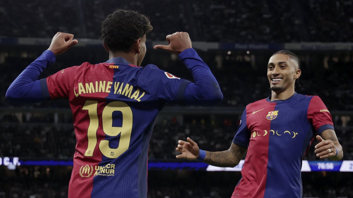 El Clasico: Lamine Yamal’s goal helps Barcelona rout Madrid 4-0 – NBC4