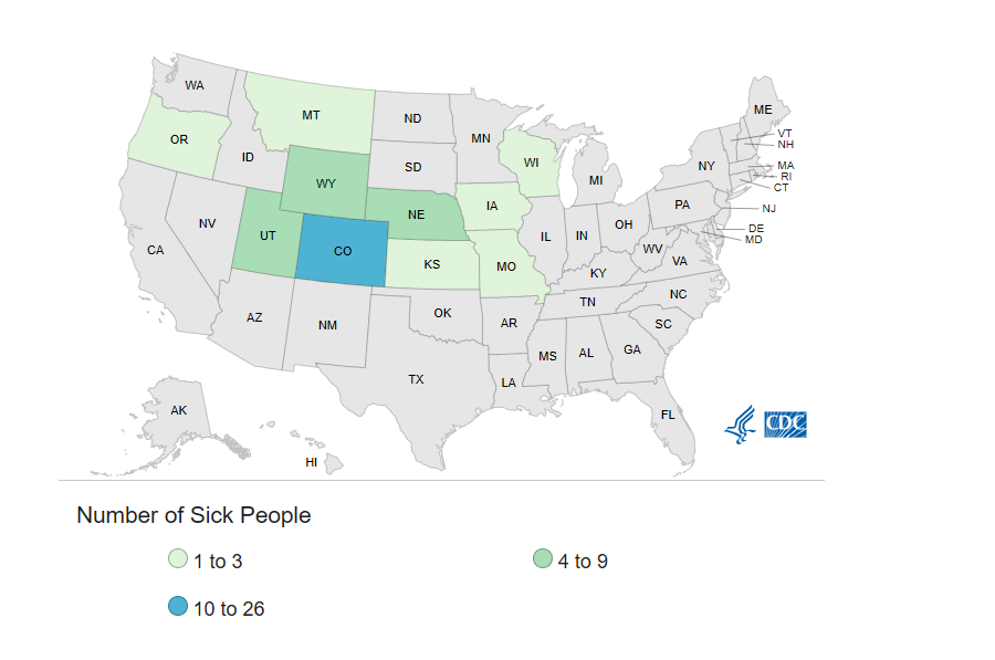McDonald’s E. Coli outbreak Map of states where people got sick NBC4