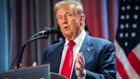 U.S. President-elect Donald Trump speaks during a meeting with House Republicans at the Hyatt Regency hotel in Washington, D.C., on Nov. 13, 2024.