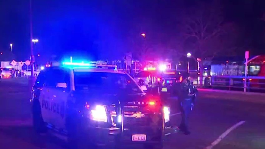 Police investigate a shooting at the Addison Road bus bay in Capitol Heights, Maryland, on Nov. 13, 2024.