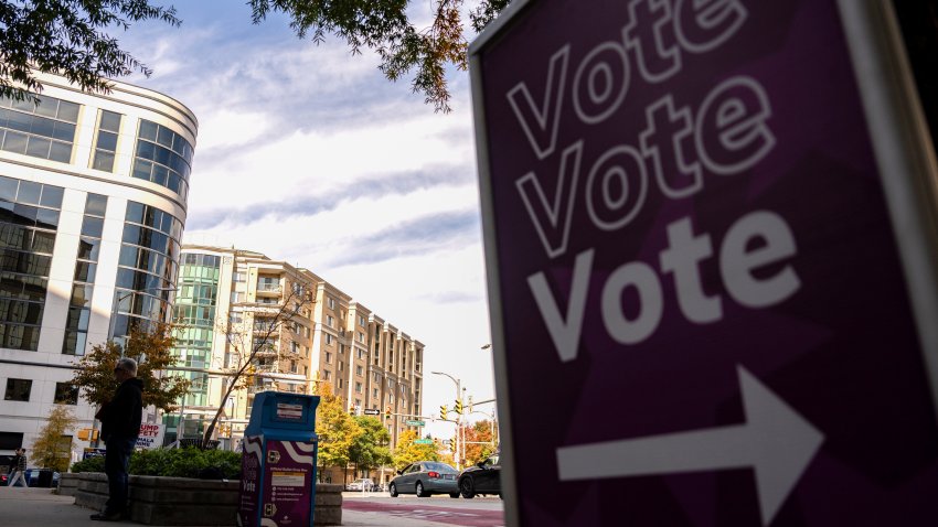 An official ballot drop box outside the Ellen M. Bozeman Government Center in Arlington, Virginia, Oct. 26, 2024.