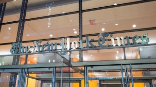 Entrance to New York Times building