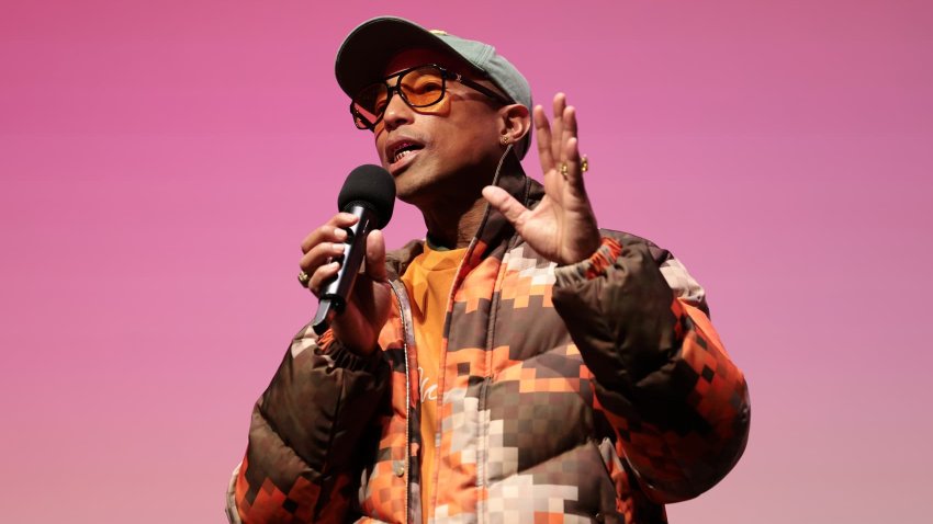 Pharrell Williams onstage at the “Piece by Piece” Closing Night Headline Gala on October 20, 2024 in London, England. 