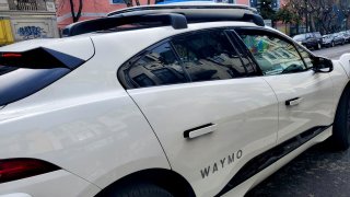 A Waymo rider-only robotaxi is seen during a test ride in San Francisco, California, U.S., December 9, 2022.