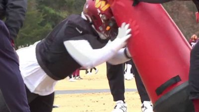 Jonathan Allen returns to practice for first time since surgery for pectoral