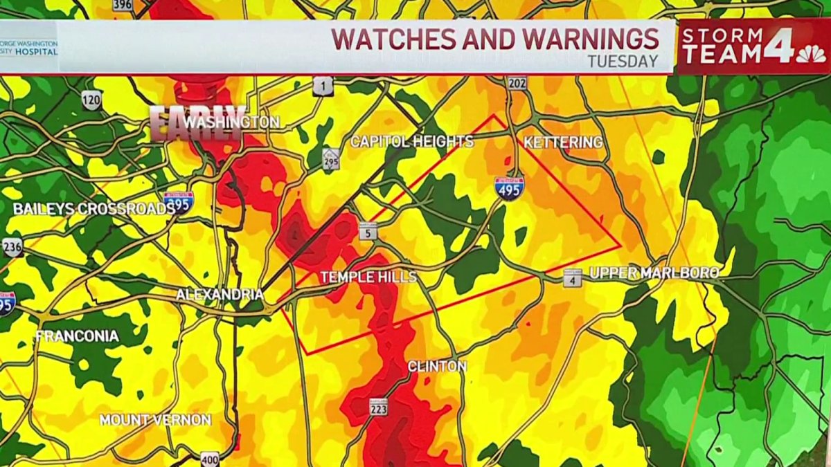 Severe thunderstorm warnings in DC and Maryland – NBC4 Washington