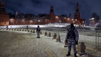 Servicemen of Rosguardia (National Guard) guard an area near Red Square prior to celebrating the New Year’s Day, in Moscow, Russia, Tuesday, Dec. 31, 2024.