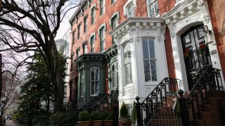 WASHINGTON D.C. – JANUARY 11: Brick homes on N St. NW in the Georgetown neighborhood of Washington, D.C. on January 11, 2020. (Photo by Amanda Andrade-Rhoades for The Washington Post via Getty Images)