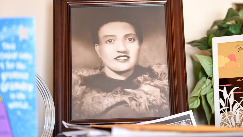 A photo of  Henrietta Lacks, sits in the living room of her grandson, Ron Lacks, 57, n Baltimore, MD on March 22, 2017. (Photo by Jonathan Newton/The Washington Post via Getty Images)