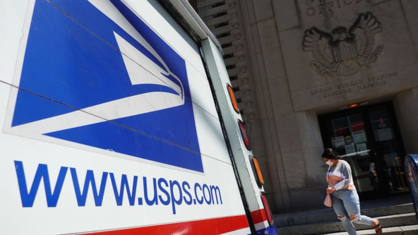 A United State Postal Service truck.