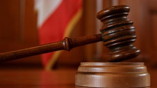 A gavel inside a courthouse