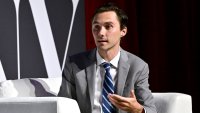 David Hogg speaks onstage during the Fast Company Innovation Festival 2024 at BMCC Tribeca PAC