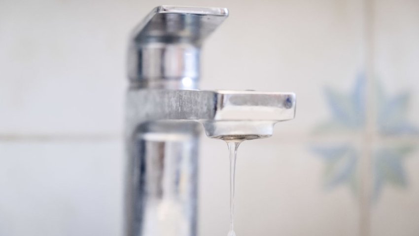 A faucet in Chania, Crete Island, Greece, on September 19, 2024. (Photo by Nikolas Kokovlis/NurPhoto via Getty Images)