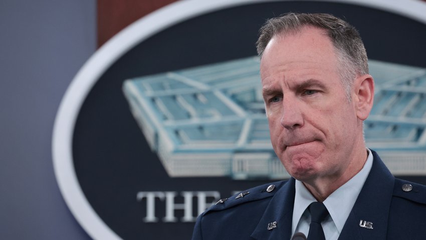 File photo. Defense Department Press Secretary Maj. Gen. Pat Ryder holds a press briefing at the Pentagon on Oct. 1, 2024 in Arlington, Virginia.