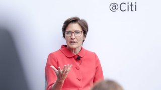 Jane Fraser speaks during the Milken Institute Global Conference in Beverly Hills, California, U.S., on Monday, April 29, 2019.