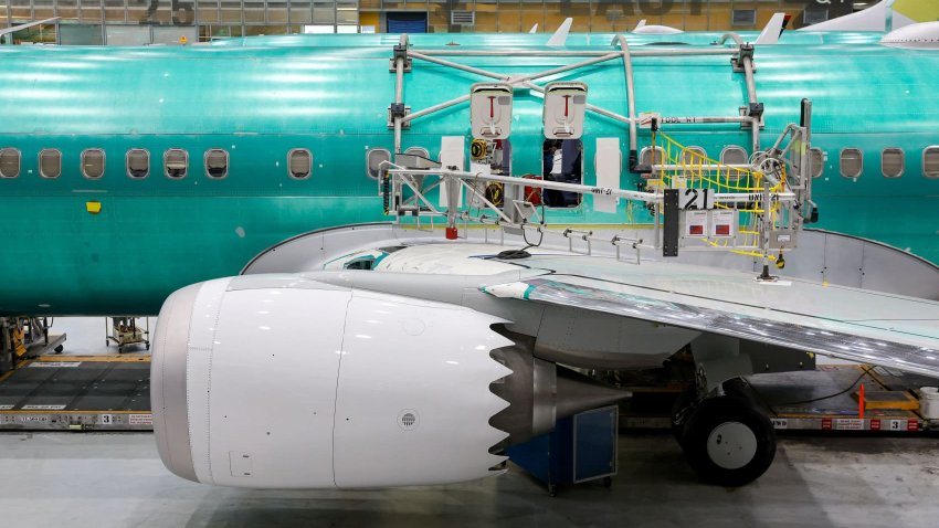 Boeing 737 Max aircraft are assembled at the company’s plant in Renton, Washington, on June 25, 2024.