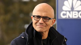 Satya Nadella, CEO of Microsoft, speaking on CNBC’s Squawk Box outside the World Economic Forum in Davos, Switzerland on Jan. 22nd, 2025.